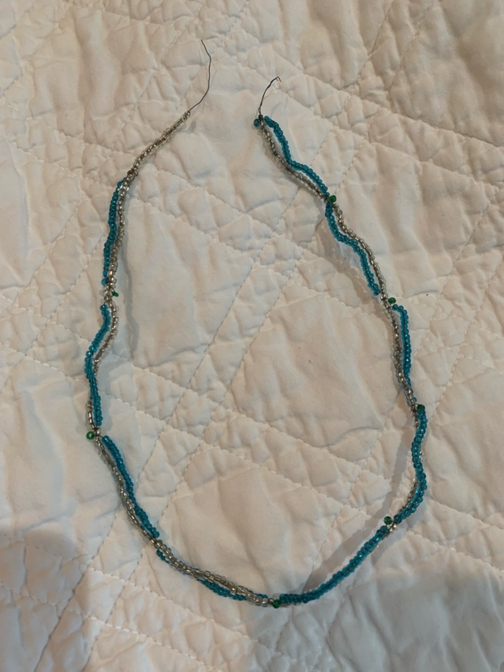 Turquoise Beaded Multi-Strand Necklace - Unbranded